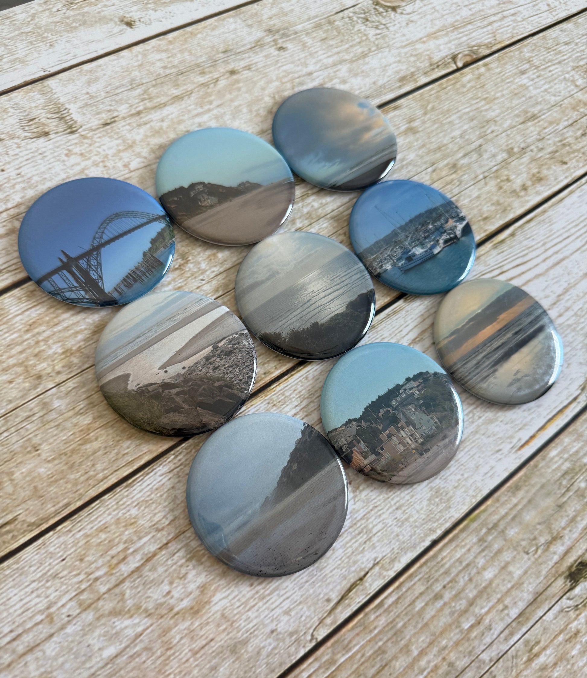 2.25" Round Photo Magnets - Set of 9