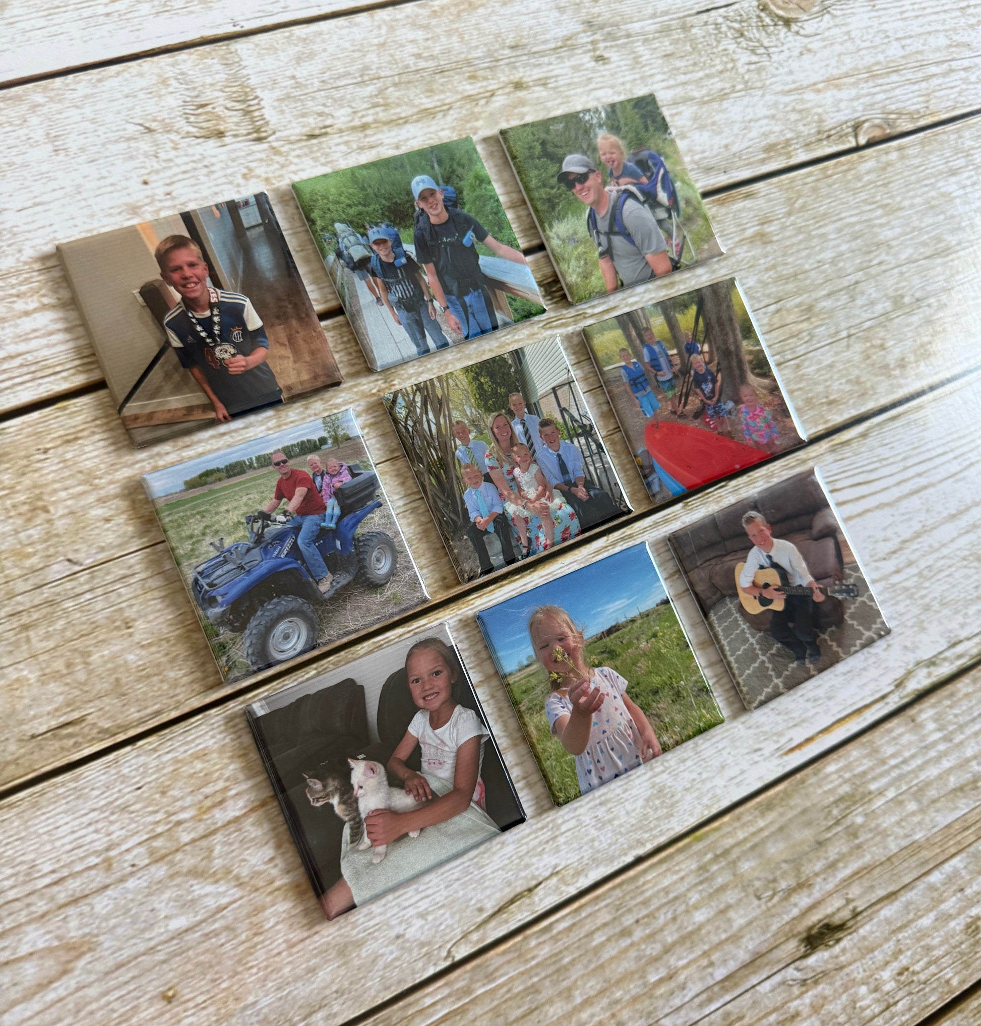 2" Square Photo Magnets - Set of 9