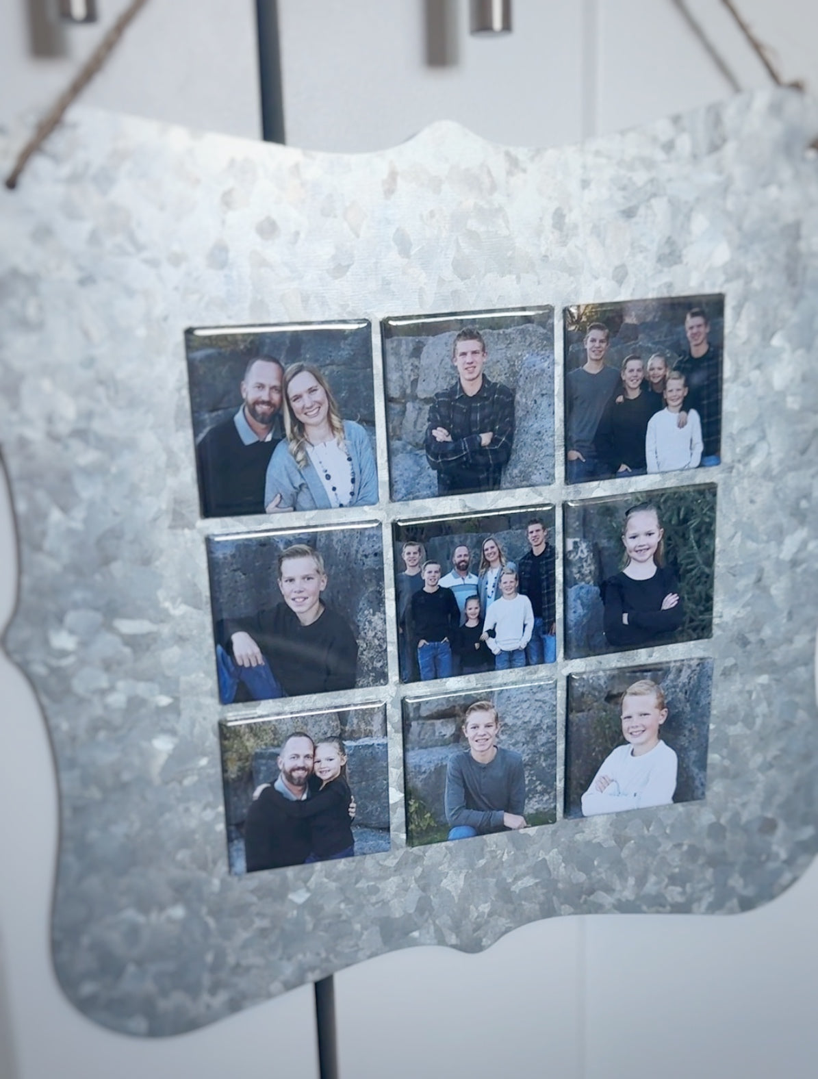 Square Photo Magnets - Set of 9