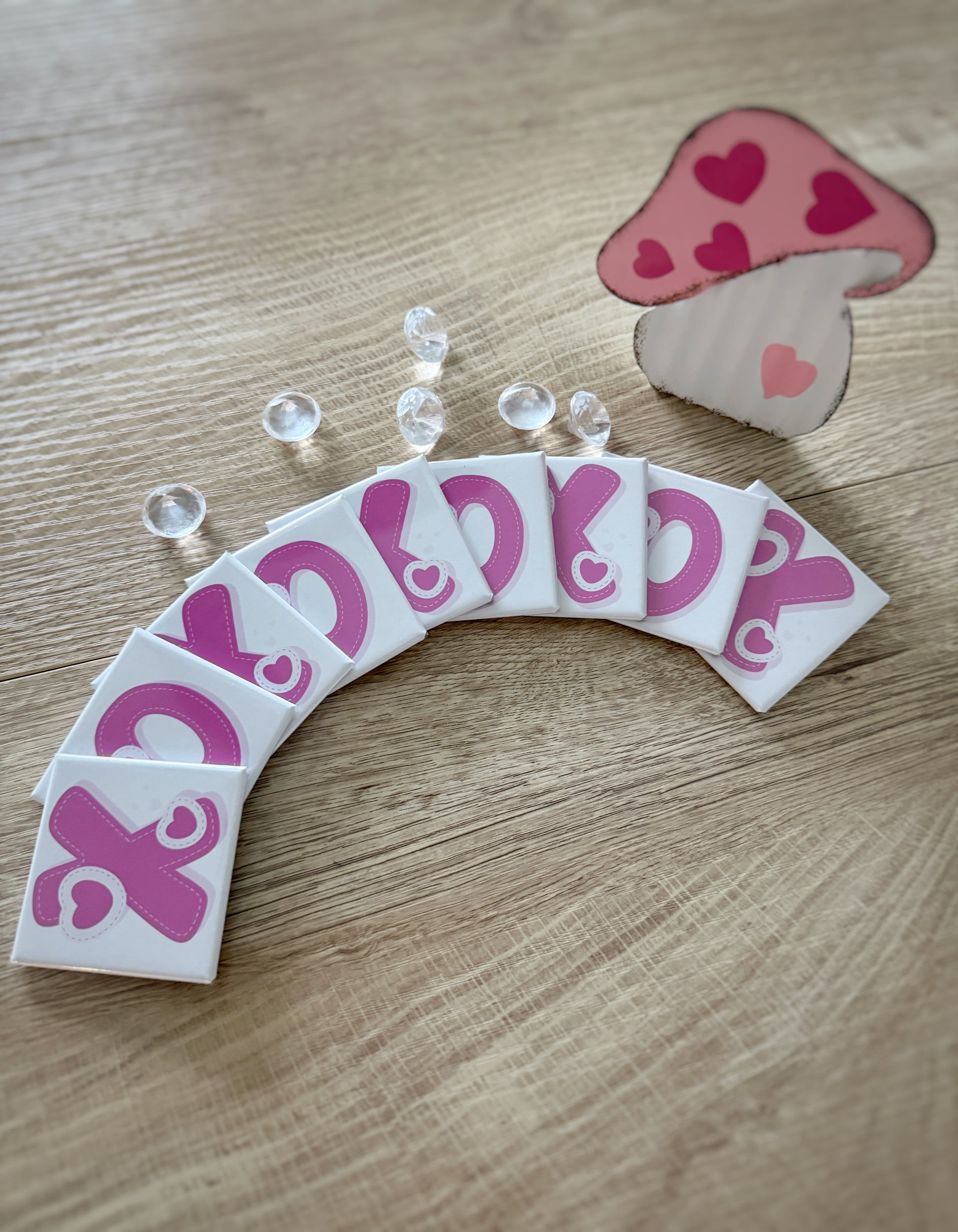 9 pc. Magnetic Valentine Tic-Tac-Toe Game