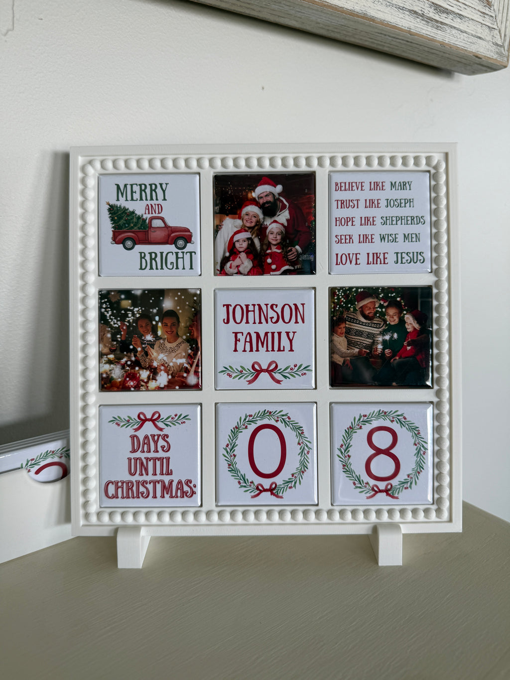 Christmas Countdown Frame  |  Custom Frame with Countdown Magnets