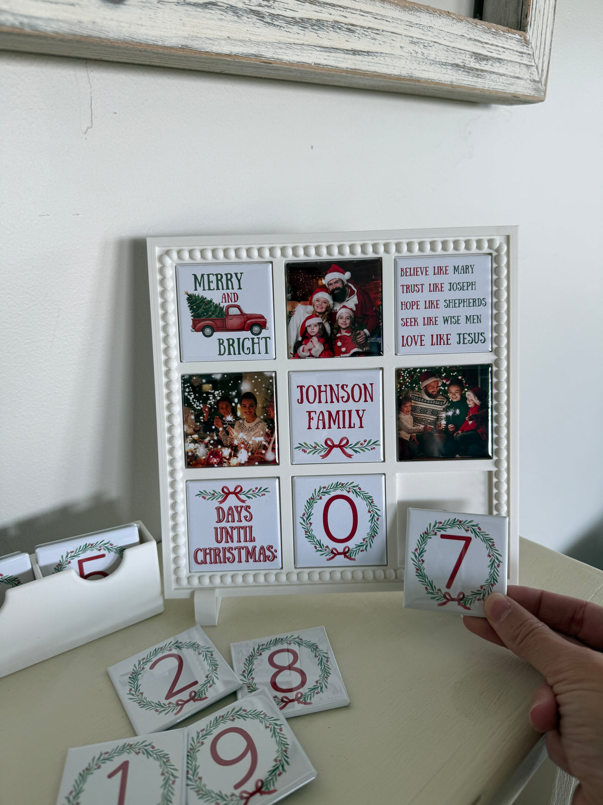 Christmas Countdown Frame  |  Custom Frame with Countdown Magnets
