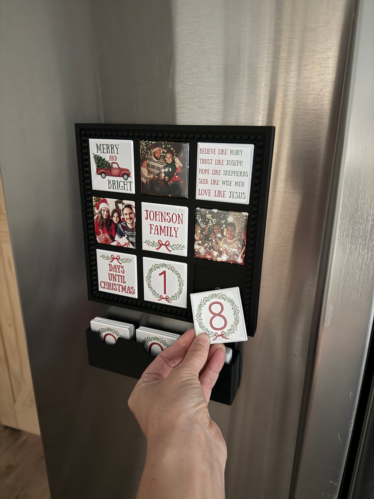 Christmas Countdown Frame  |  Custom Frame with Countdown Magnets