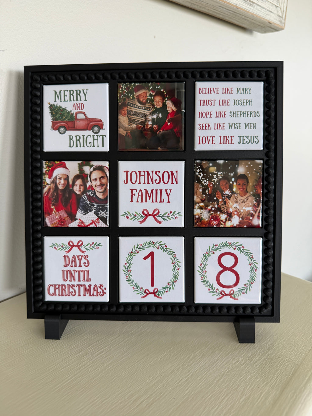 Christmas Countdown Frame  |  Custom Frame with Countdown Magnets