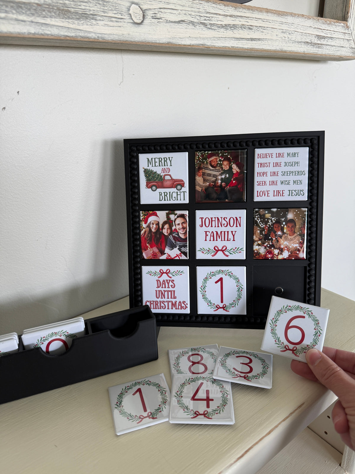 Christmas Countdown Frame  |  Custom Frame with Countdown Magnets