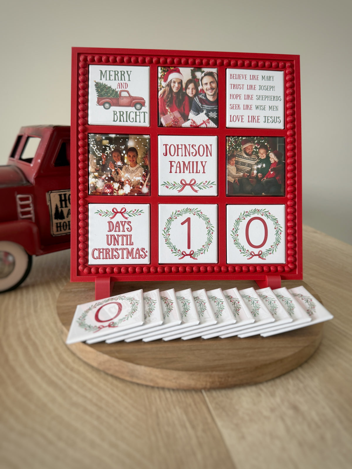 Christmas Countdown Frame  |  Custom Frame with Countdown Magnets