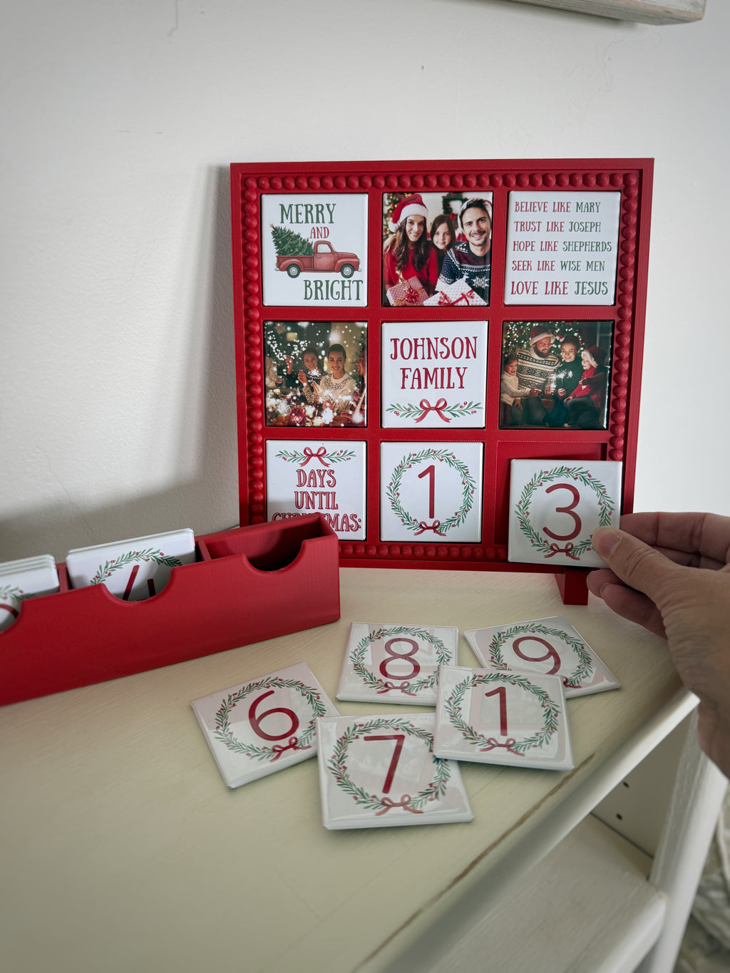 Christmas Countdown Frame  |  Custom Frame with Countdown Magnets