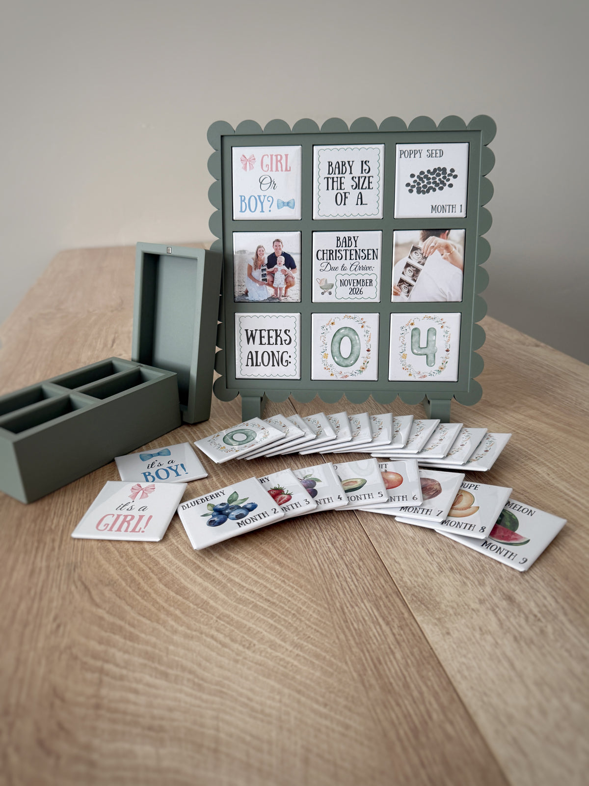 Pregnancy Countdown Frame with Number Magnets | Pregnancy Tracker