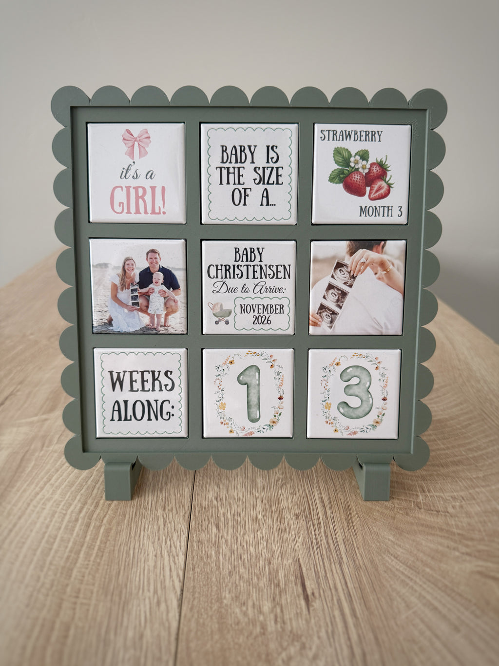 Pregnancy Countdown Frame with Number Magnets | Pregnancy Tracker