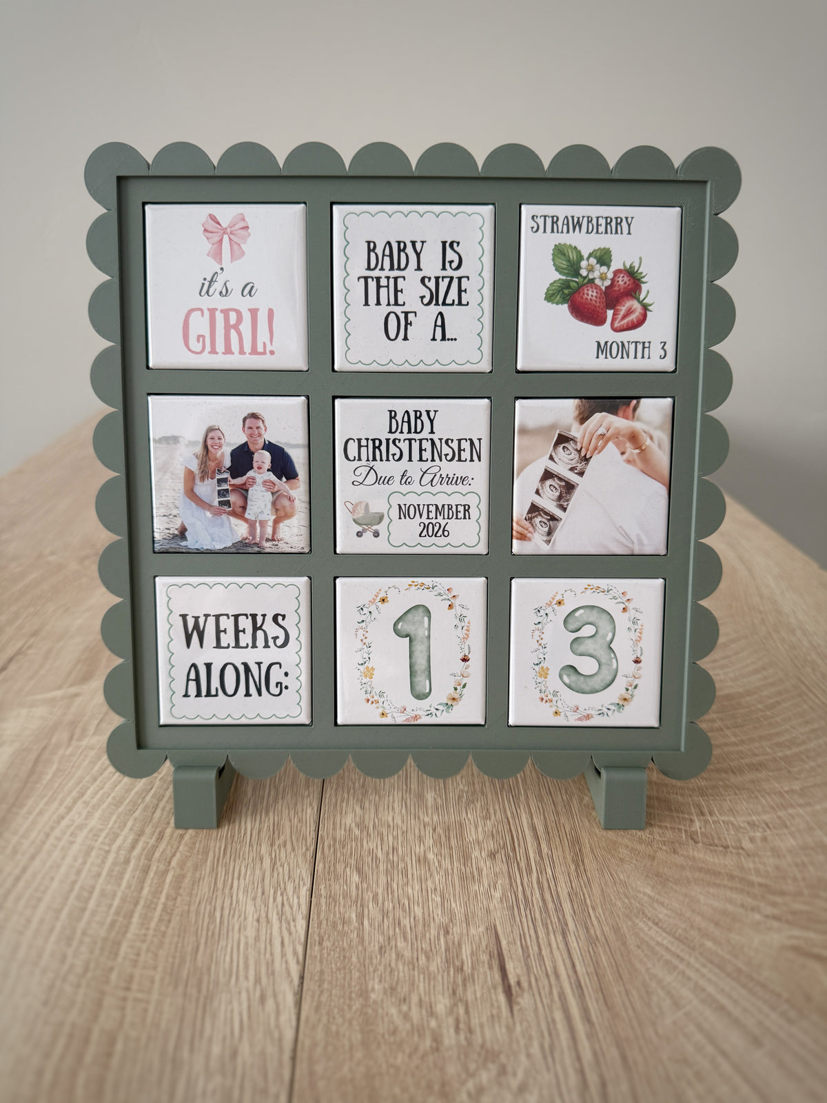 Pregnancy Countdown Frame with Number Magnets | Pregnancy Tracker