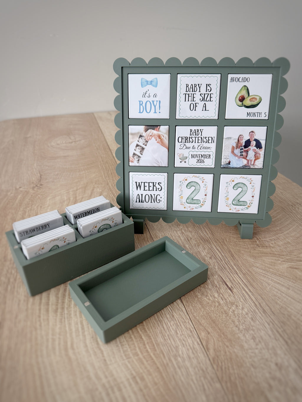 Pregnancy Countdown Frame with Number Magnets | Pregnancy Tracker
