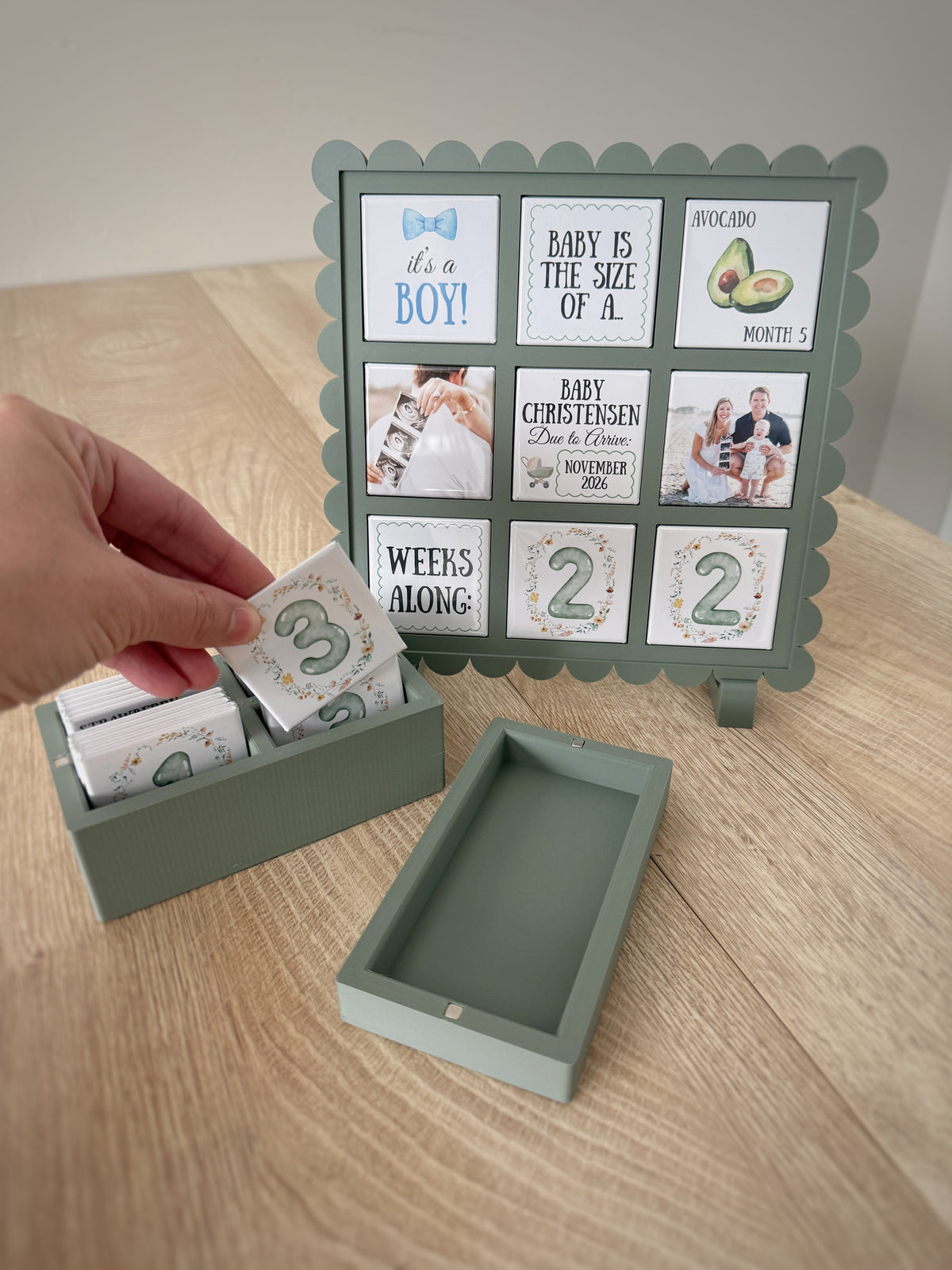 Pregnancy Countdown Frame with Number Magnets | Pregnancy Tracker