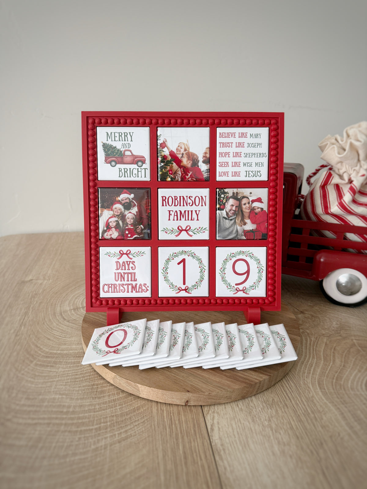 Christmas Countdown Frame  |  Custom Frame with Countdown Magnets